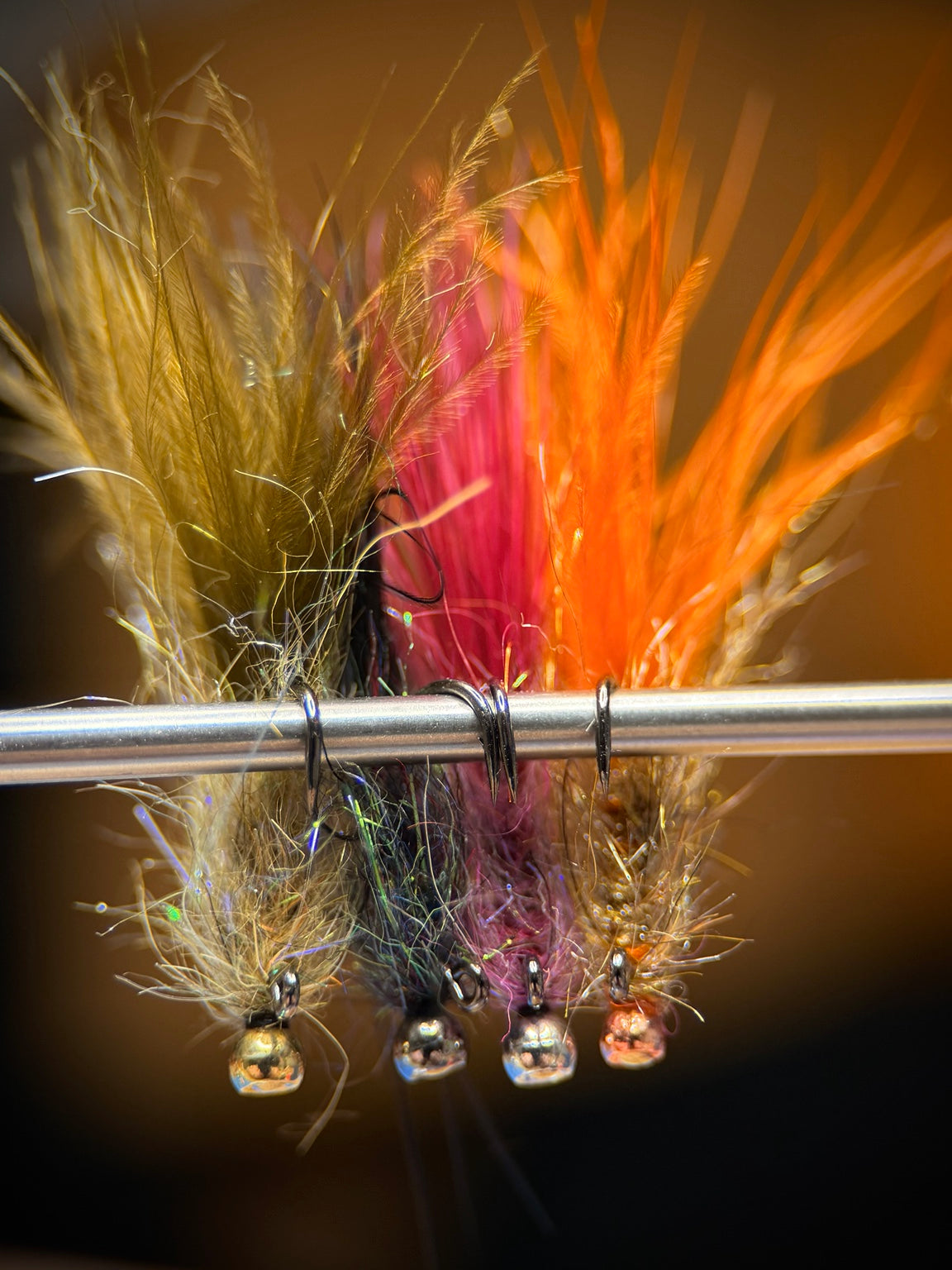 Four Fly Cache balanced leech colors