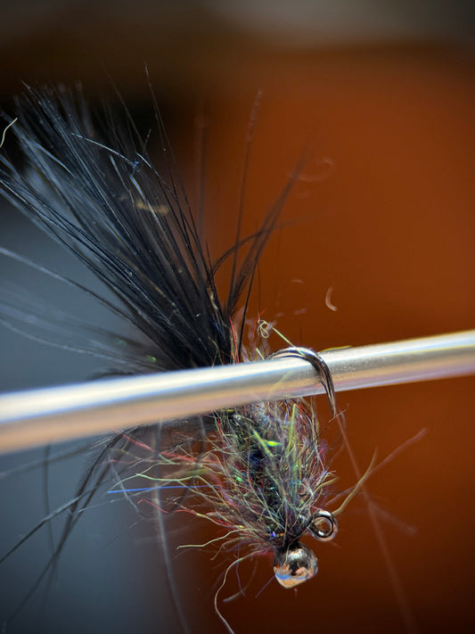 Balanced Leech - Black Rainbow fly