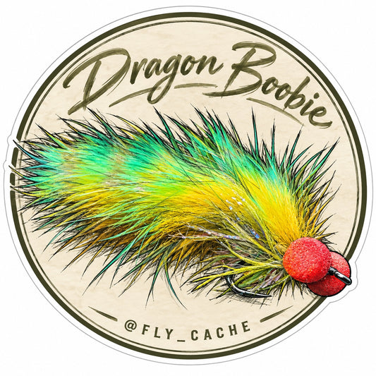 Fly Cache Dragon Boobie sticker